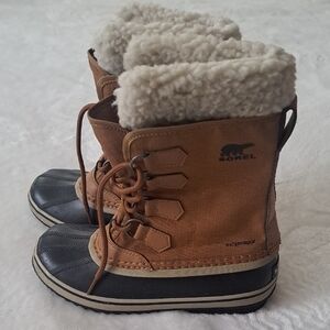 Sorel Brown and Black Waterproof Boots